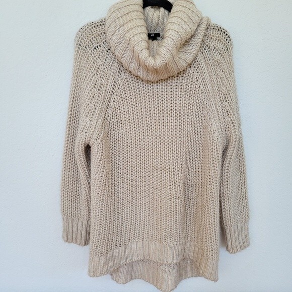 H&M | Chunky Knit Oversized Cowl-Neck Sweater Cream Size S - Picture 1 of 8
